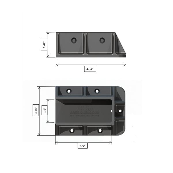 Fence  Deck Rite 4-in x 3-in Black Plastic Deck Railing Hangers 48-Pack  FDR-RH-48 RONA