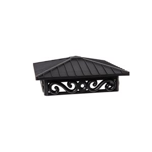 Fence & Deck Rite 3 1/2-in x 3 1/2-in Black Polypropylene Post Caps - 4-Pack