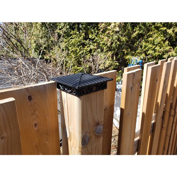 Fence & Deck Rite 3 1/2-in x 3 1/2-in Black Polypropylene Post Caps - 30-Pack