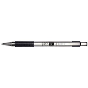 Zebra F-301 12-Pack Small Black/Silver Ballpoint Pens