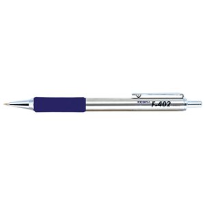 Zebra F-402 12-Pack Small Blue/Silver Ballpoint Pens