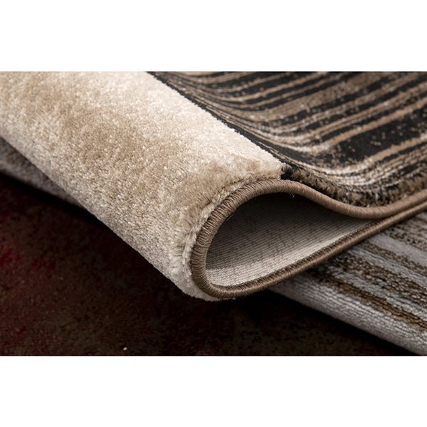 Rug Branch Modern Abstract Checkered Brown Red Indoor Runner Rug - 2x13