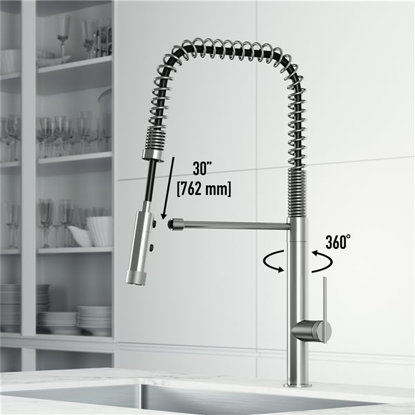 VIGO Sterling Kitchen Faucet in Stainless Steel