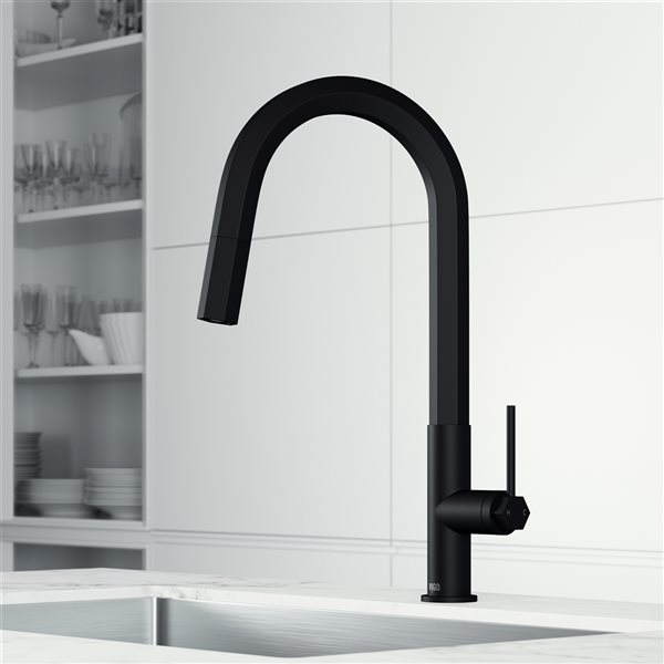 Hart Hexad Kitchen Faucet in Matte Black
