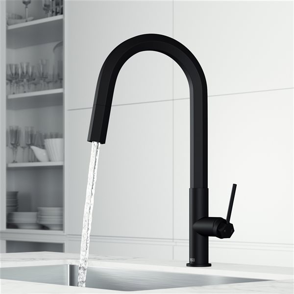Hart Hexad Kitchen Faucet in Matte Black