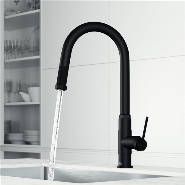 Hart Arched Kitchen Faucet in Matte Black
