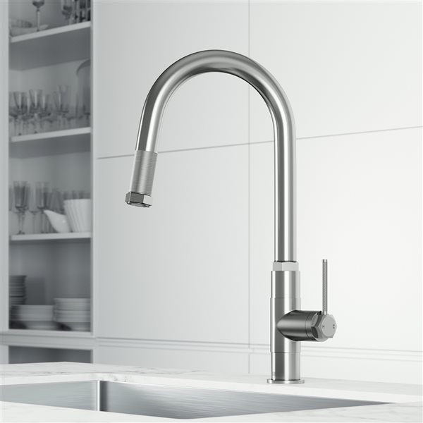 Hart Arched Kitchen Faucet in Stainless Steel