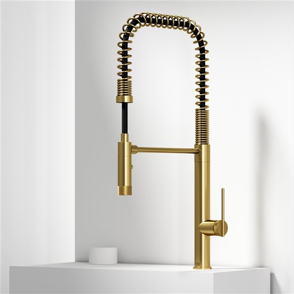 VIGO Sterling Kitchen Faucet in Matte Brushed Gold
