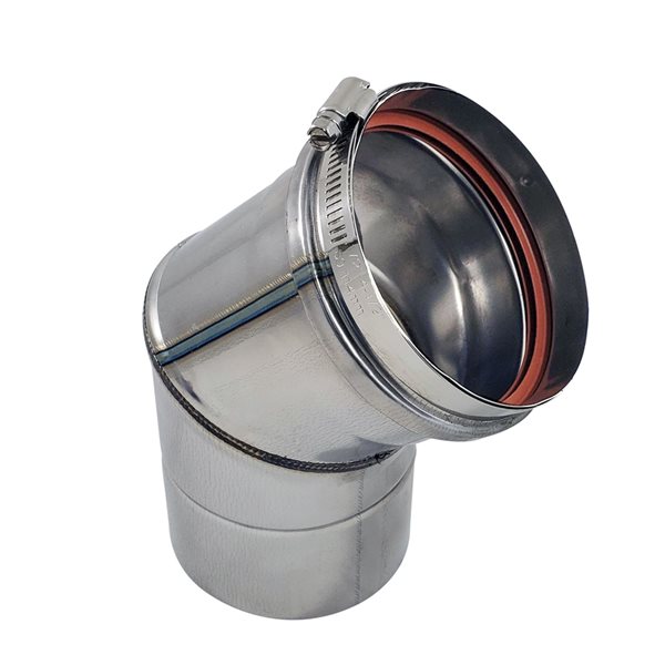 Z-Flex Z-Vent 4-in Stainless-Steel 45° Elbow