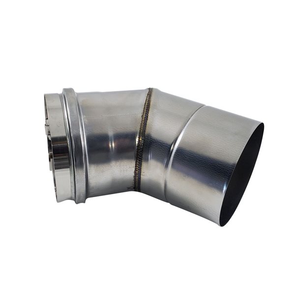 Z-Flex Z-Vent 4-in Stainless-Steel 45° Elbow