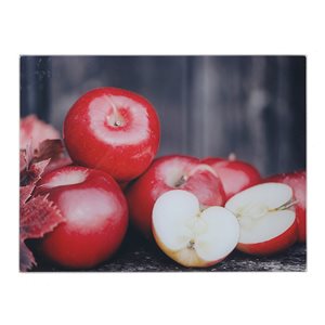 IH Casa Decor 12-in x 16-in Red Apples Glass Cutting Board - Set of 2