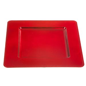 IH Casa Decor Red Square Charger Plate - 2-Piece