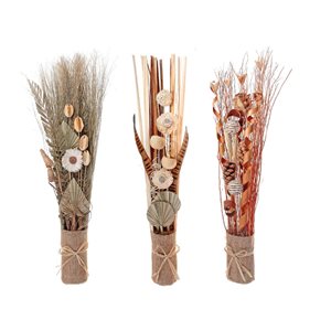 IH Casa Decor Assorted Traditional Dried Floral Floor Bouquets - Set of 3
