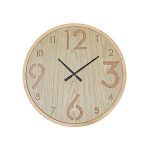 IH Casa Decor Oakly Analog Round Wall Clock