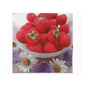 IH Casa Decor Luncheon Strawberry Dish 20-Pack 3-Ply Napkins - Set of 6