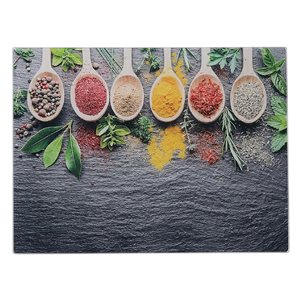 IH Casa Decor 12-in x 16-in Spices Glass Cutting Board - Set of 2