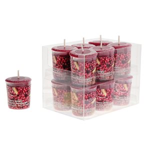 iH casadécor Mushroom Votive Cranberry Delight Candle - Set of 12