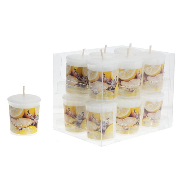 Bougie Mushroom Votive parfumée au gingembre citronné de iH casadécor, paquet de 12