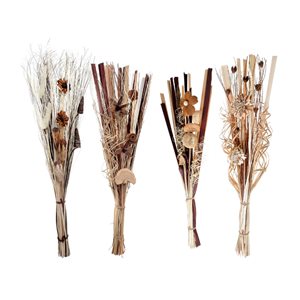 IH Casa Decor Assorted Dried Floral Bouquets - Set of 4