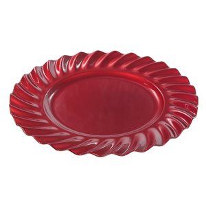 IH Casa Decor 6-Piece Red Wavy Charger Plate