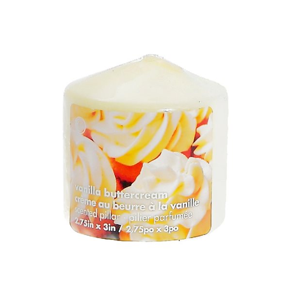 Bougie Parfumée Vanille Brûlée Nicola Spring - 140 Heures De Combustion, Ronde, Couleur Beige, Dimensions 90x200mm