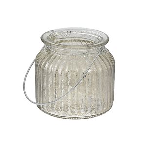 iH casadécor Clear Glass Small Tea Light Candle Holder