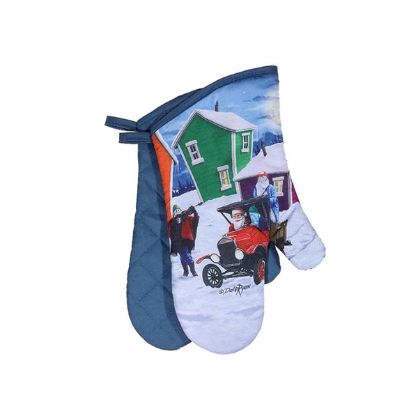 iH casadécor Santa's Helper Oven Mitts Pair - Set of 2