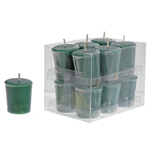 Bougie Mushroom Votive parfumée à la menthe et à l'eucalyptus de iH casadécor, paquet de 12