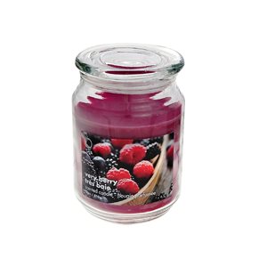 iH casadécor 18 Oz Scented Jar with Glass Lid - Very Berry - Set of 2