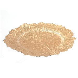 IH Casa Decor Lily 6-Piece Gold Charger Plate