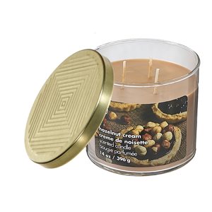 Chandelle en pot de 14oz par iH casadécor, parfum de crème de noisette, paquet de 2