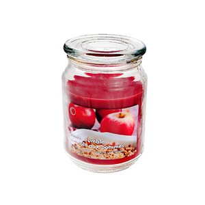 iH casadécor 18 Oz Scented Jar with Glass Lid - Apple Crumble - Set of 2