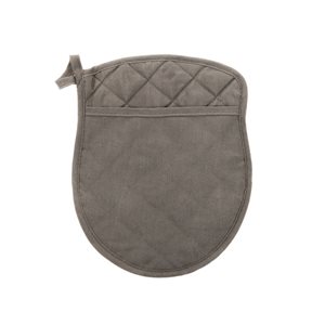 IH Casa Decor Grey Quilted Pot Holders with Pocket - Set of 4