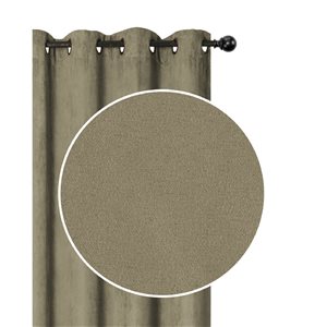 IH Casa Decor 54-in Taupe Faux Suede Curtain Panel Pair