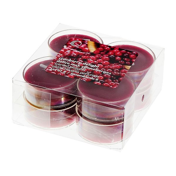 iH casadécor Scented Tealights Cranberry Delight - Set of 16