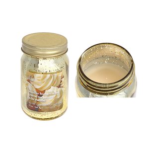 iH casadécor Electroplated Mason Jar Candle (Vanilla Buttercream) - Set of 2