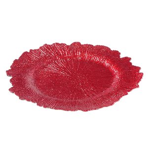 IH Casa Decor Lily 6-Piece Red Charger Plate