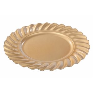 IH Casa Decor 6-Piece Gold Wavy Charger Plate
