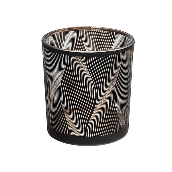 iH casadécor Glass Tea Light Candle Holders - Set of 2