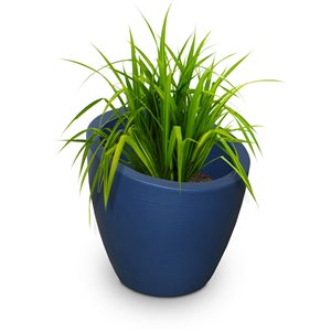 Mayne Modesto 30-in x 34-in Blue Plastic Planter