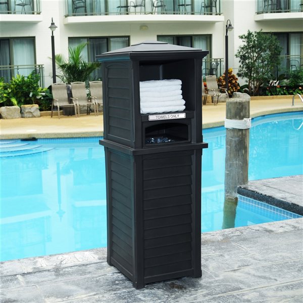 Mayne Lakeland 66-in Black Plastic Towel Valet