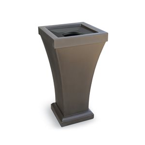 Mayne 90.85 Litres Espresso Plastic Commercial/residential Touchless Trash Can (Lid Included)