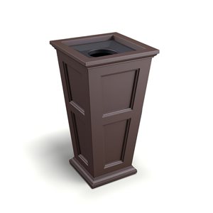 Mayne 90.85 Litres Espresso Plastic Commercial/residential Touchless Trash Can (Lid Included)