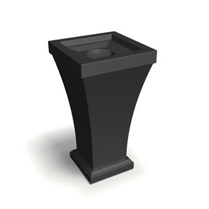 Mayne 90.85 Litres Black Plastic Commercial/residential Touchless Trash Can (Lid Included)