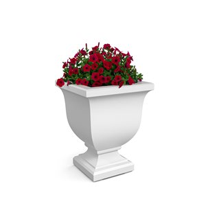 Mayne Augusta 15.5-in x 20-in White Plastic Self Watering Planter