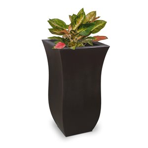Mayne Valenica 16-in x 30-in Brown Plastic Planter