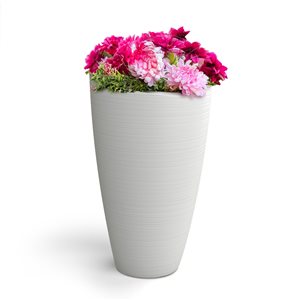 Mayne Modesto 22-in x 42-in White Plastic Planter