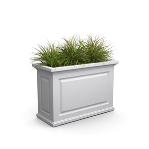 Mayne Nantucket 16-in x 24-in White Plastic Self Watering Planter