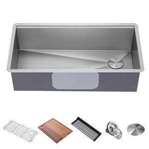 Kraus Kore 36-in Undermount Stainless Steel Single Bowl Kitchen Sink
