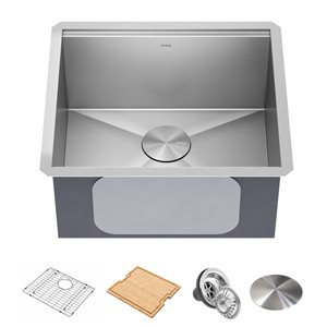 Kraus Kore 21-in Undermount Stainless Steel Single Bowl Kitchen Sink